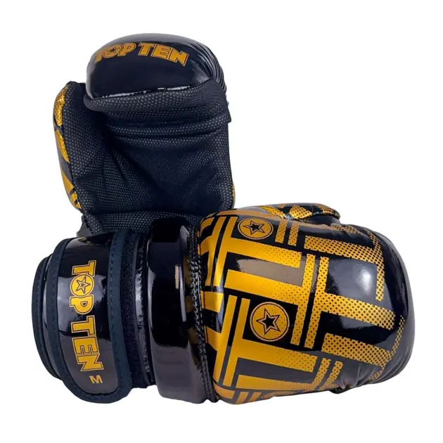TOP TEN GUANTE PRISMA NEGRO/DORADO